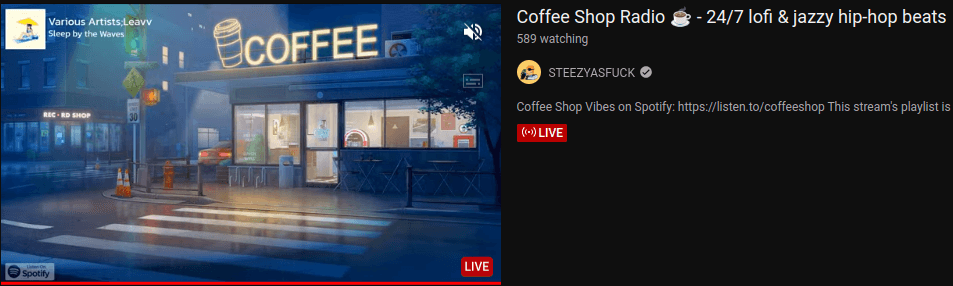 coffee shop radio