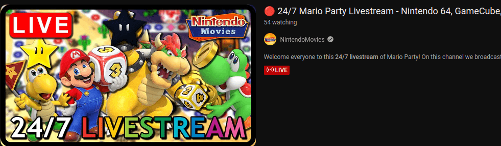 24/7 mario party livestream